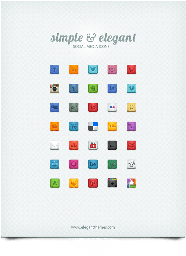 Beautiful & Free Social Media Icons