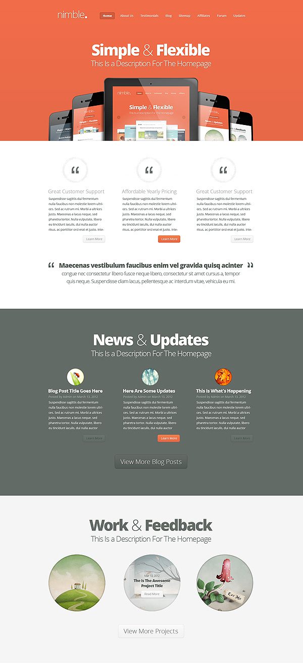 WordPress Theme: Nimble