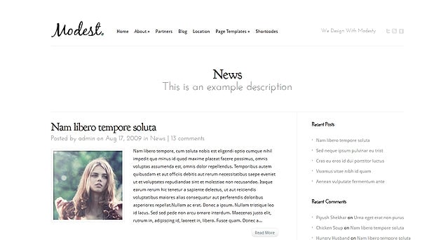 Modest by Elegant Themes
