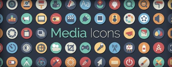 Our Flat Icon Set Gets A Media Makeover