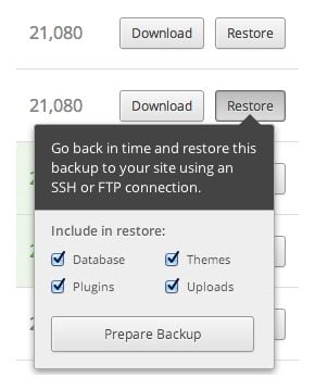 Restore a Backup