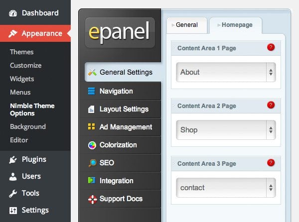 Define Blurb Content in ePanel