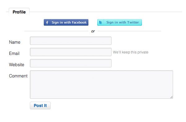 Allow Visitors to Leave a Comment Using Their Social Media Profile