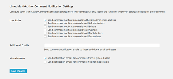 cbnet Multi Author Comment Notification