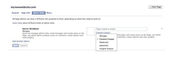 Facebook Page Admin Roles