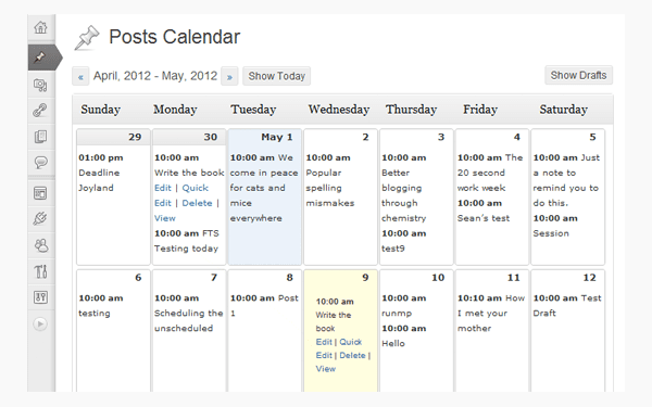 Editorial Calendar
