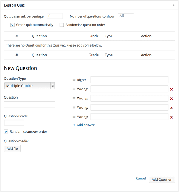 WordPress-LMS-Turnkey-Quiz-Backend