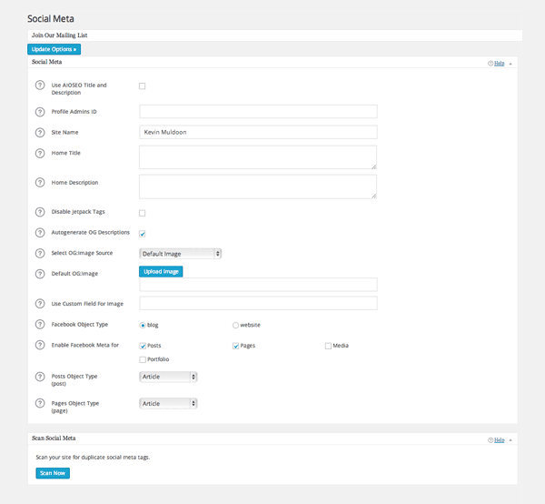  All in One SEO Pack Social Meta