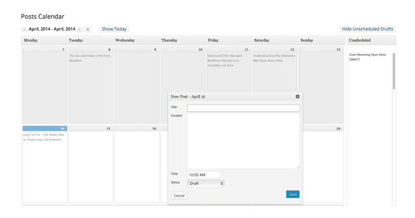 Editorial Calendar