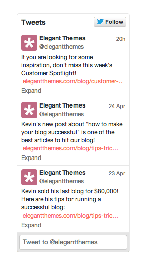 Jetpack Twitter Widget