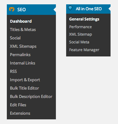 SEO Plugin Menus