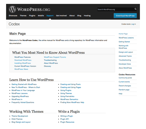 WordPress Codex