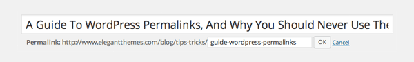 WordPress Post Slug