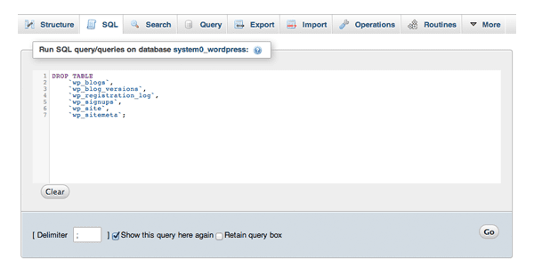 Drop Table SQL Query