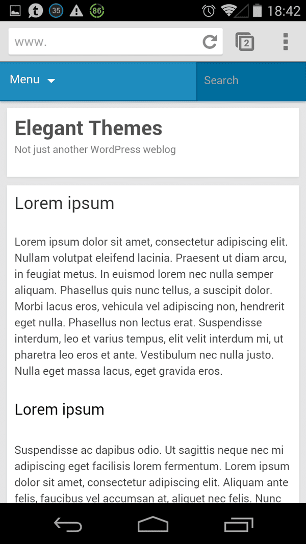 Jetpack Mobile Theme Design