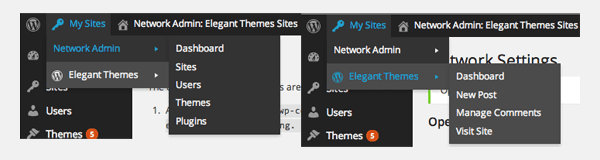 Network Menus