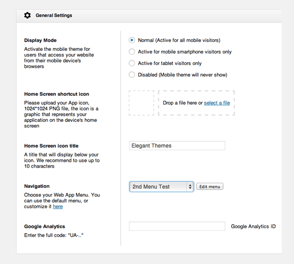 WiziApp Settings
