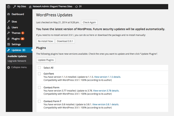 WordPress Updates