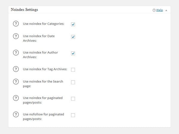 All in One SEO Pack General Settings
