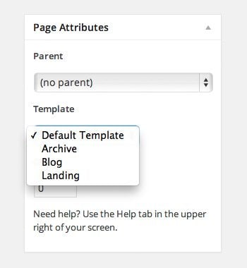 Assign a Page Template