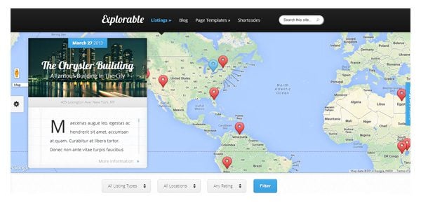 Explorable WordPress Theme