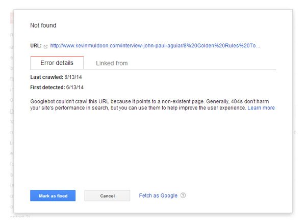 Google Webmaster Tools