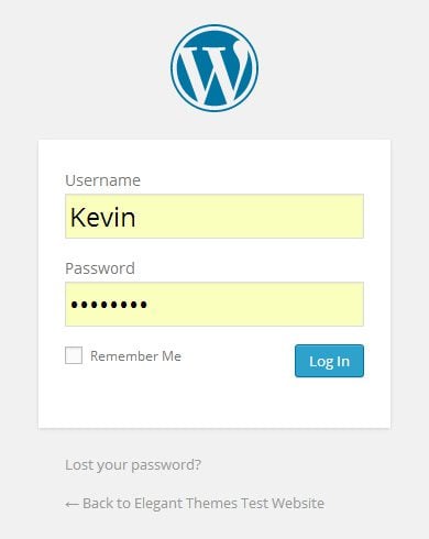 Login to WordPress