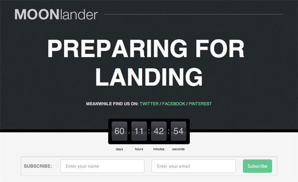 WP MOONlander Landing Page WordPress Plugin