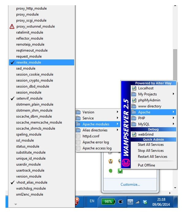 WAMP Rewrite Module