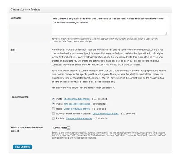 Social Member Lock Settings