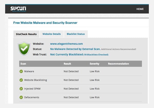 Sucuri SiteCheck