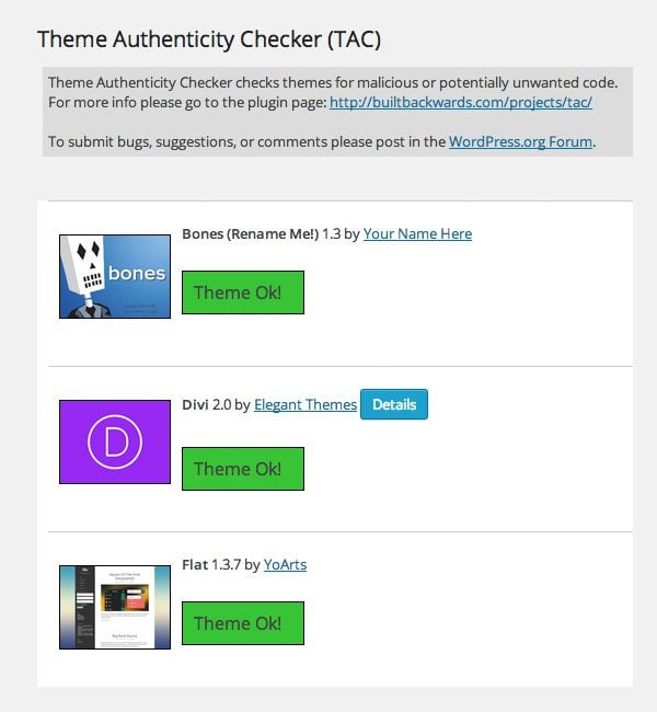 Theme Authenticity Checker
