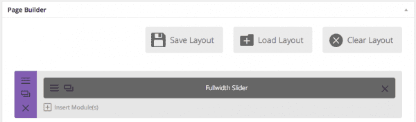 Full width slider module