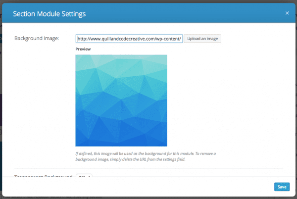 Editing Section Module in Divi