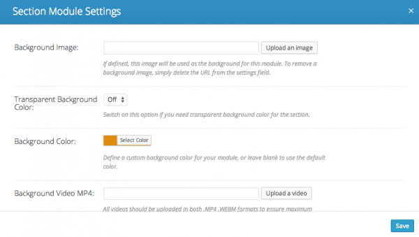 Divi Section Module