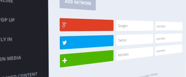 Select and choose the order of your social networks