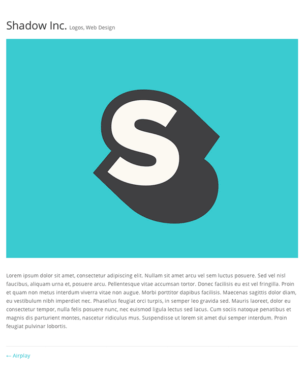 And again, this time displayed on the portfolio item's full page.
