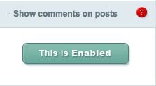 The comment theme option