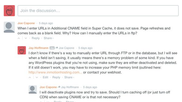 Disqus comments in action