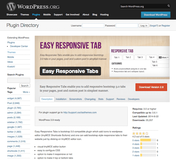 Easy Responsive Tabs