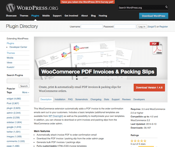 WooCommerce PDF Invoices