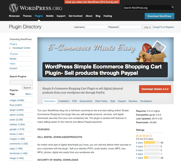 Wordpress Simple Paypal Shopping Cart Digital S