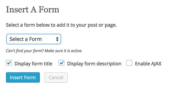 Form parameters