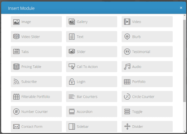 The Evolution of WordPress Drag and Drop Systems - Divi modules