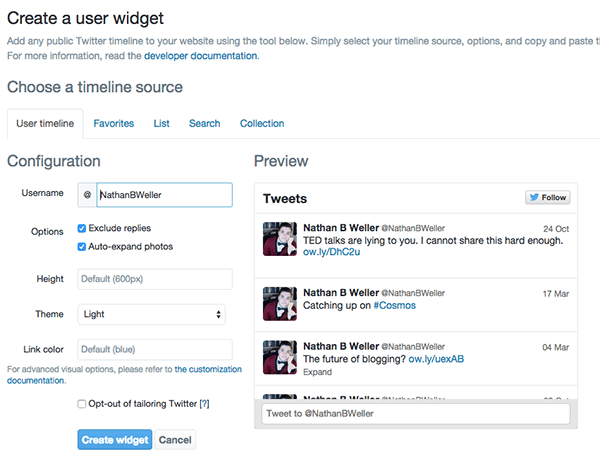 Twitter-Widgets-Configurator