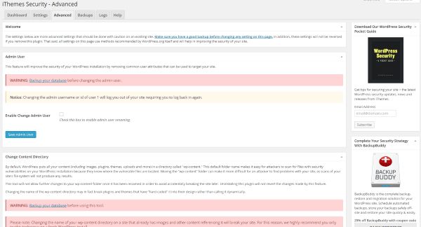 Everything You Need to Know About the iThemes Security Plugin - Advanced Settings