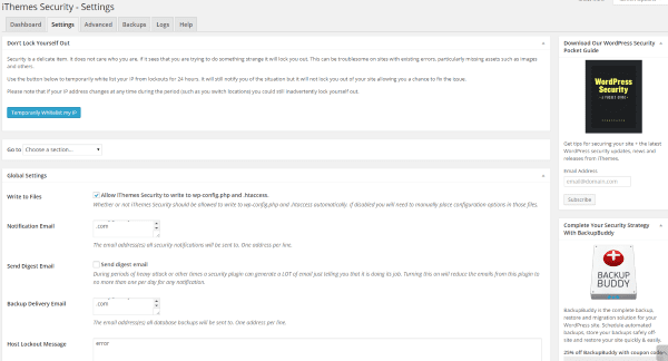 Everything You Need to Know About the iThemes Security Plugin - Settings