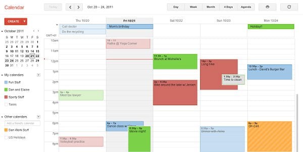 Google Calendar Interface