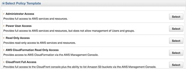 Amazon IAM Console