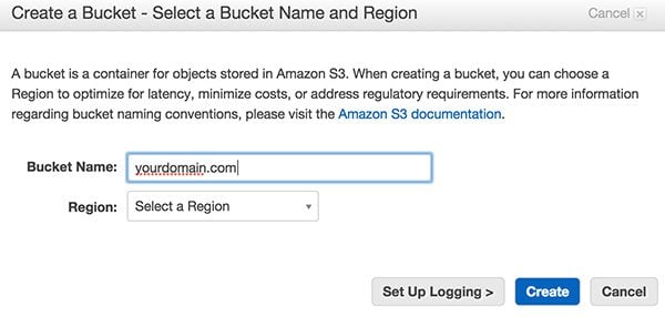 Amazon S3 Create New